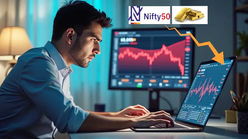 Nifty and Gold Fall Together